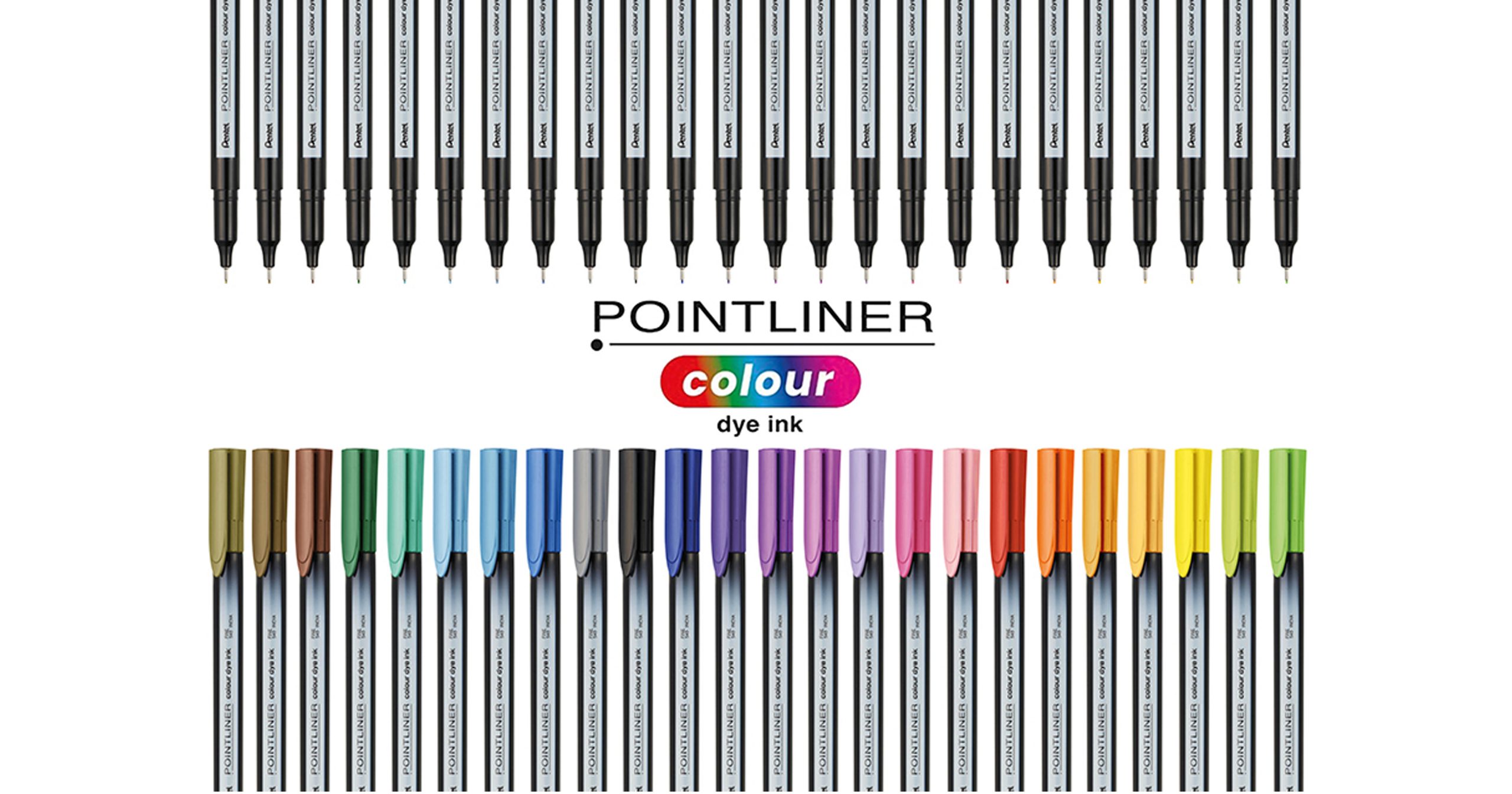 S40 borító Pentel Pointliner színes tűfilc